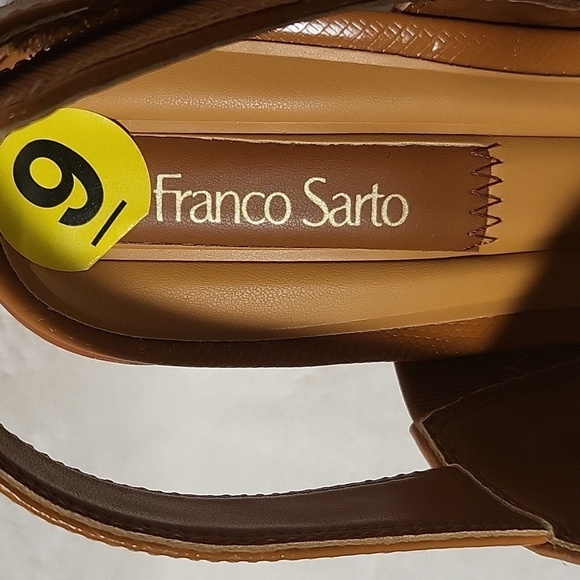 Franco Sarto Brown Owen Slingback 3" Chunky Block Heel Dress Sandal Size 9 - Picture 10 of 10